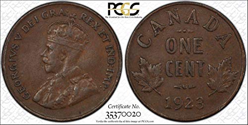 1923 , Калифорния , Канада - Малки Центове Penny XF45 PCGS