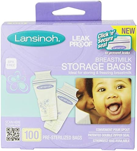 Торбички за съхранение на кърма Lansinoh - 100 карата - 3 бр.