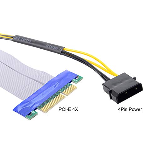 Chenyang CY PCI-E Express, от 4X до 16x Гъвкав Кабел Странично Card Продължавам Конвертор Адаптер с 4pin 15 см