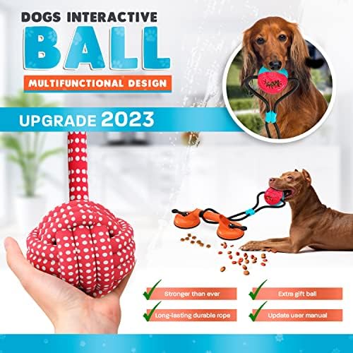 Играчка на присоске за кучета SELAPET - Дърпане на въже в стил Дърпане на въже, интерактивен топка за кучета, Големи