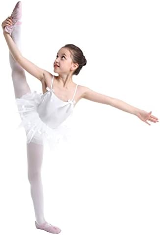 Yeahdor/ Детско Балетное Рокля-Трика за Танци с деколте на гърба За Момичета, Пола-пакетче, Балерина, Танцови