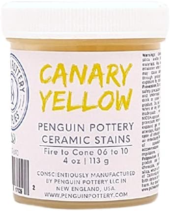 Керамика за пингвини - Канарче-жълто петно - 1/4 килограм - Боя за глини, глазури, глинени шликера