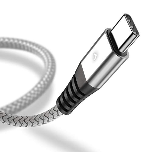 IFLASH [2] USB Кабел Type C в найлонов оплетке, кабел за бързо зарядно устройство A USB 2.0-USB-C за Samsung Galaxy S9