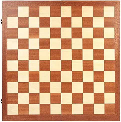 VAMSLOVE 15-инчови Пулове Сгъваема Дървена Игрална комплект, 100 Кв. Шахматни Дъски Международни шашки Шашечная