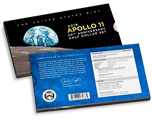 2019 S Apollo 11 - Специално ограничено издание - Комплект монети в полдоллара - 2 с подобрени обратен доказателство