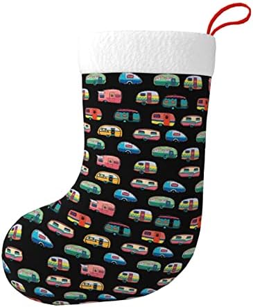 Коледни Чорапи Augenstern Честит Colorful Camper Двустранни Чорапи За Окачване На Камина.