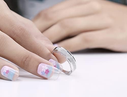 Dazzlingrock Collection Кръгло годежен пръстен с три реда бели диаманти в стил хип-хоп на годишнина от сватбата за него (0,25