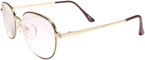 Златна Дограма Old True Vintage Класически Ретро Кръгли Очила за четене 3,75 инча