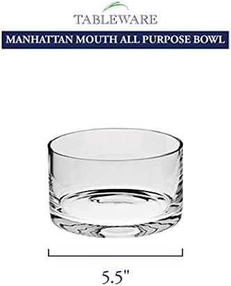Badash - Пелена От Бластване стъкло Manhattan Mouth / Универсална Купа D5.5 x H3