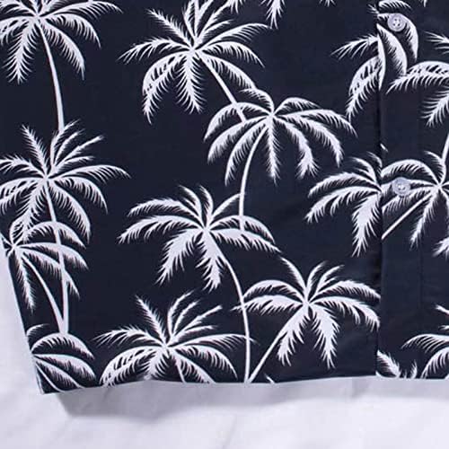 2023 Нова Мъжки Ежедневни Свободна Плажна Хавайска Риза с Флорална Принтом и Къс ръкав копчета, Винтажное Рокля-риза