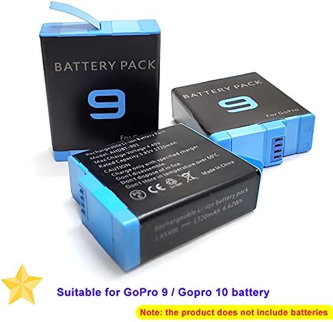 Хъб зарядно устройство за GoPro Hero 11 10 9 Черен, Кутия за съхранение и зареждане аксесоари на Gopro