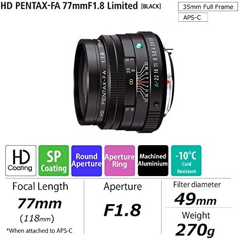 Основната супер телефото обектив Pentax HD 77mmF1.8 Limited Black с ограничен средна резолюция, Качество на