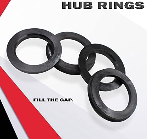 Джанти аксесоари Комплект части от 4-те центрических пръстените на главината с диаметър от 110 mm до 100,50 мм, черен поликарбонат