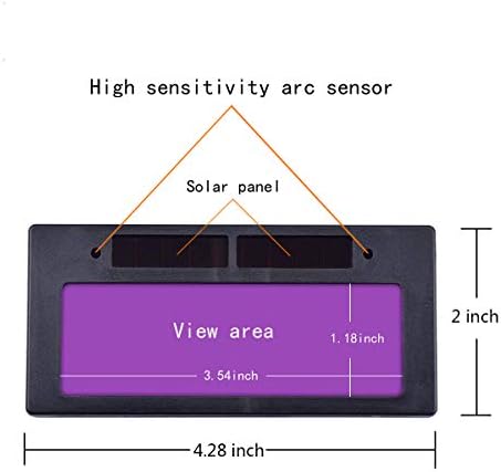 2-Комплектная слънчева филтър на обектива за заваръчна маска с автоматично затъмняване, странично оттичане, с филтър с автоматично