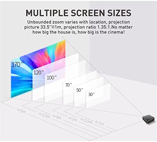 Мини проектор WERFDS 4K DLP Android 9.0 Поддържа Мини-видео проектор за мобилен телефон с батерия (цвят: D)