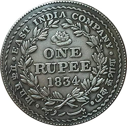 Британската Монета 1834 Година, покрит с Чиста Мед, Сребро Каменни монети, Колекция Занаяти, Възпоменателна Монета