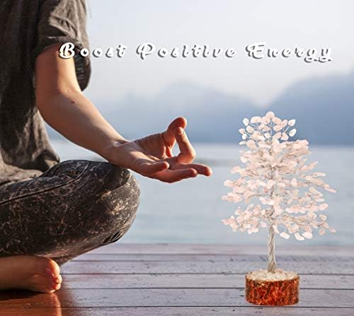 Дърво от Розов кварц - Бонсай, Пари дърво - Карнеол, Crystal за Медитация Йога - Оргонитовая Пирамида, Декорация
