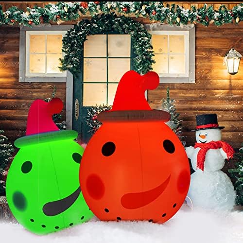 IOKUKI 36 Инча Коледни Надуваеми Снеговички Външни Декорации, Загорающиеся Надуваеми Коледни Топки от PVC със