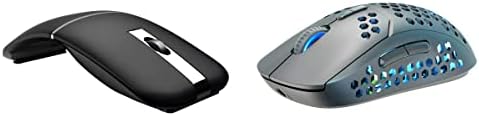 Въртящата мишката NYIEFADA с тихо щракване на Мишката Включва led безжична мишка за игри, лека клетъчната обвивка 2,4 G, Перезаряжаемую Светящуюся Безжична мишка за PC, 3 до