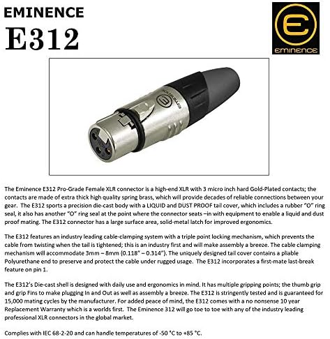 Audioblast - 2 устройство с дължина 15 метра - HQ-4-Звездни Четырехбалансные микрофонные кабели тип Мъж -жена с части за свързване Eminence E311 и E312 Gold XLR – Защитени от uv и са готов?