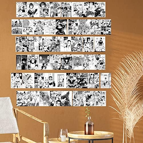 Аниме плакати Basrasun за стаите в естетиката на черно-бял аниме-плакат, 50 бр., аниме панел, манга-плакат, аниме снимки,