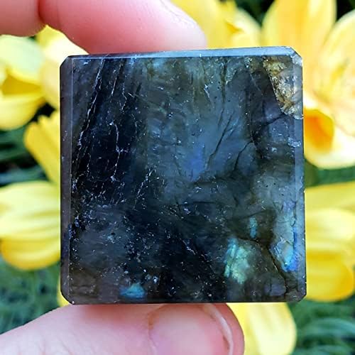 Кубче Ръчно полиране от Labradorite - Проба Естествен Лекарствен Кристал с Метафизична Чакра - Скъпоценен Камък