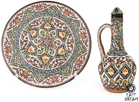 на персийски набор от чайника с чаши EASTDREAM узбекистан самарканд самаркандский чугун котел зира хива сюзани узбекистан