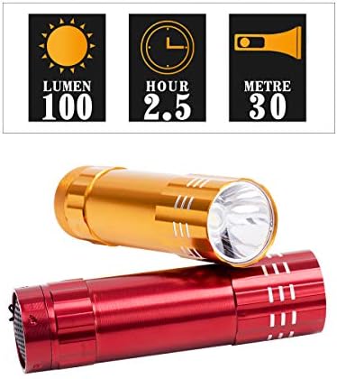 Алуминиеви Малки мини прожектори KunHe W30 в опаковка от 30 броя с батерии и Цветни шнурком за деца, Евтини Фенери за купоните,