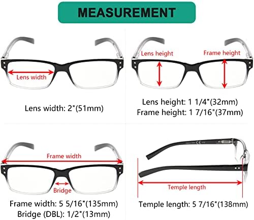 Eyekepper Спестете 10% на 5 опаковки класически очила за четене за мъже и 5 опаковки пури в ограничени бройки очила за четене в черна прозрачна рамка +1,50