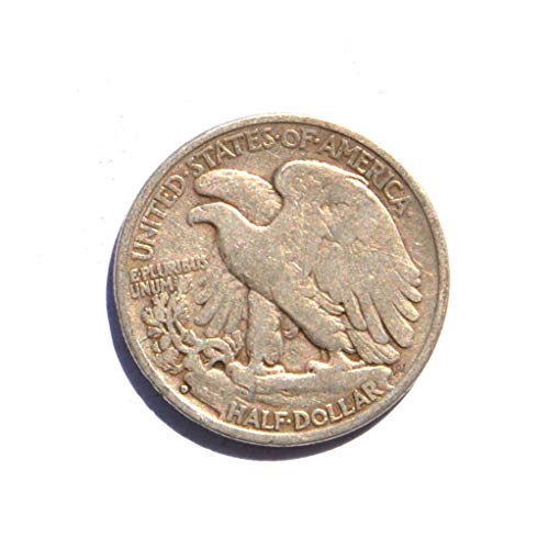 1936 D Съединените Щати, Walking Liberty (сребро проба 900) Филаделфийската монетен двор №2 За Полдоллара Малки детайли