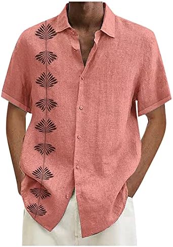 Мъжки Ежедневни Плажни Тениски С Ревера, Празнични Дрехи, С Модерна Риза, Потник, Хавайски Свободни Удобни