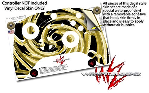 Vinyl обвивка WraptorSkinz Decal, съвместима с контролер XBOX One S / X - Alecias Завъртете 02 Жълт цвят (контролер
