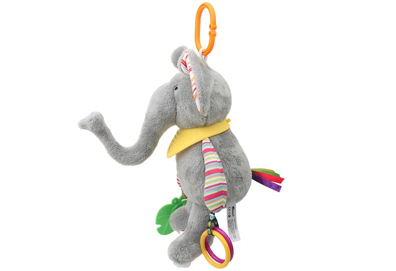Играчка Слон BUDINOQUE, Развитие на играчка за деца и никнене на млечни зъби с Мультисенсорной м и текстури
