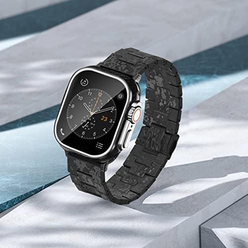 Мъжки каишка за Apple Watch изработени от въглеродни влакна Haflyer, съвместим с iWatch серия 3/4/5/6/7/8/SE/ULTRA,