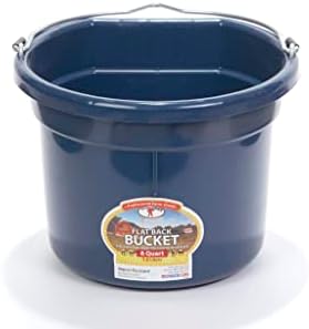 Пластмасова кофа за храна на животни (тъмно синьо) - Little Giant - Пластмасова кофа за храна с фиксирана облегалка