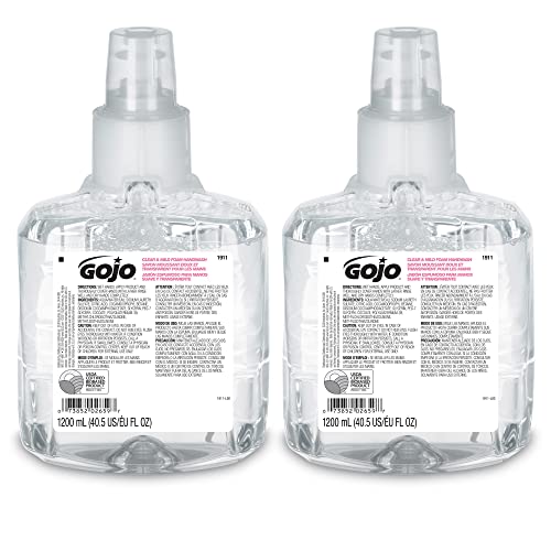 Препарат за измиване на ръцете с чиста и мека пяна GOJO, сертифицирано EcoLogo, Пенообразное сапун за ръце обем 1200 мл, с подплънки