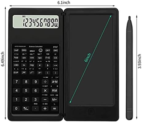 Научен калкулатор YFQHDD с 10 Фигурални LCD дисплей Инженеринг Калкулатор с Таблета за писма, за гимназията и колежа (Цвят: