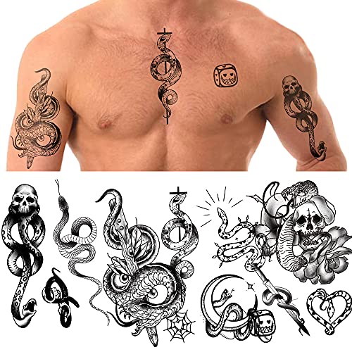 Временни Татуировки за Мъже, Жени, Юноши, Бижута за Боди-арт, Черно Фалшиви Татуировки, Стикери с Татуировка