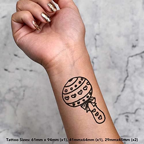 Временни татуировки Azeeda 4 x - Детска дрънкалка (TO00056024)