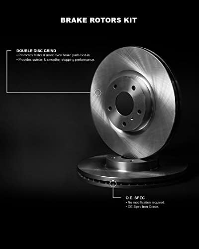 Комплект ротори на предната спирачка R1 Concepts |Спирачни дискове|подходящ за Mitsubishi Mirage 2014-2015