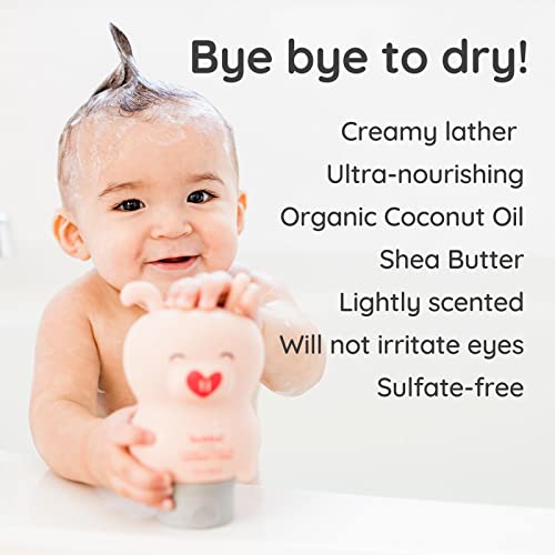 Детски шампоан и сапун с кокосово масло Bubbsi Creamy | Лек натурален аромат | Не дразни очите | Органично кокосово масло