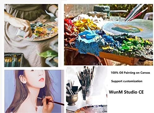 WunM Studio CE Ръчно Рисувани с маслени бои-Jinshan Лъки Фона на Дивана В Хола, Стенни картина, Модерна Проста Светла