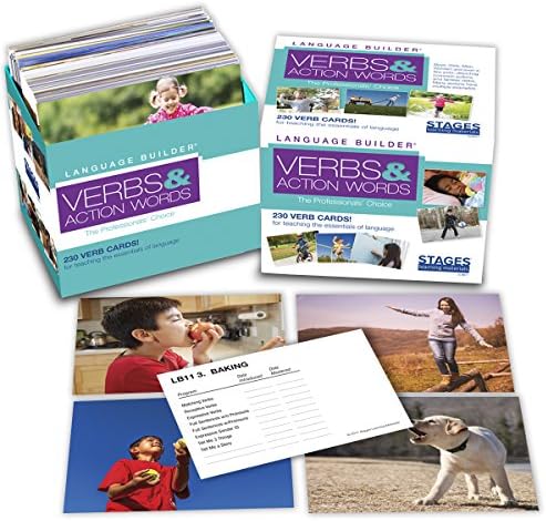Етапи на Учебни материали дизайнер езици на флаш-карти с глаголи Снимка Речник Продукти за обучение за аутизъм Aba-терапия