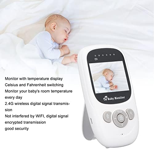 Следи бебето, Детски Камера с меко осветление, 2 начина за безопасно разговор, Безжична връзка 100-240 В за дома (штепсельная