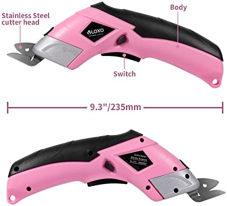VLOXO Безжични Електрически ножици 3,6 с 2 Остриета и Ротационным нож за тъкани 4.2