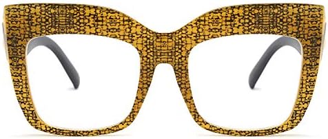 Луксозни Дамски Квадратни Извънгабаритни Очила за четене, със Сини Светофильтрацией B2627