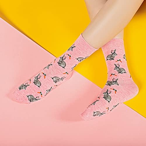 BONANGEL/ Дамски Чорапи за момичета, Новост, Забавни Чорапи за екипажа, Памучни Чорапи с Луд Хубав дизайн за животни,