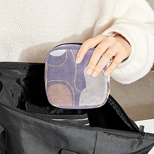 Чанта за съхранение на Хигиенни Кърпички ORYUEKAN, Преносими Многократна употреба Менструални Тампони джоб, Чанта за Съхранение на Тампони за Жени и Момичета, Лилаво А