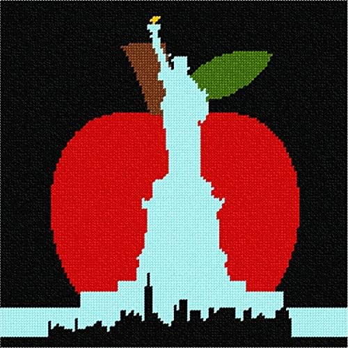 Платно за бродиране Пепиты: голямата Ябълка, Ню Йорк, 10 x 10