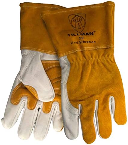 Анти-вибрационни MIG Заваряване ръкавици от телешка кожа Tillman 52 Top Grain, Средно